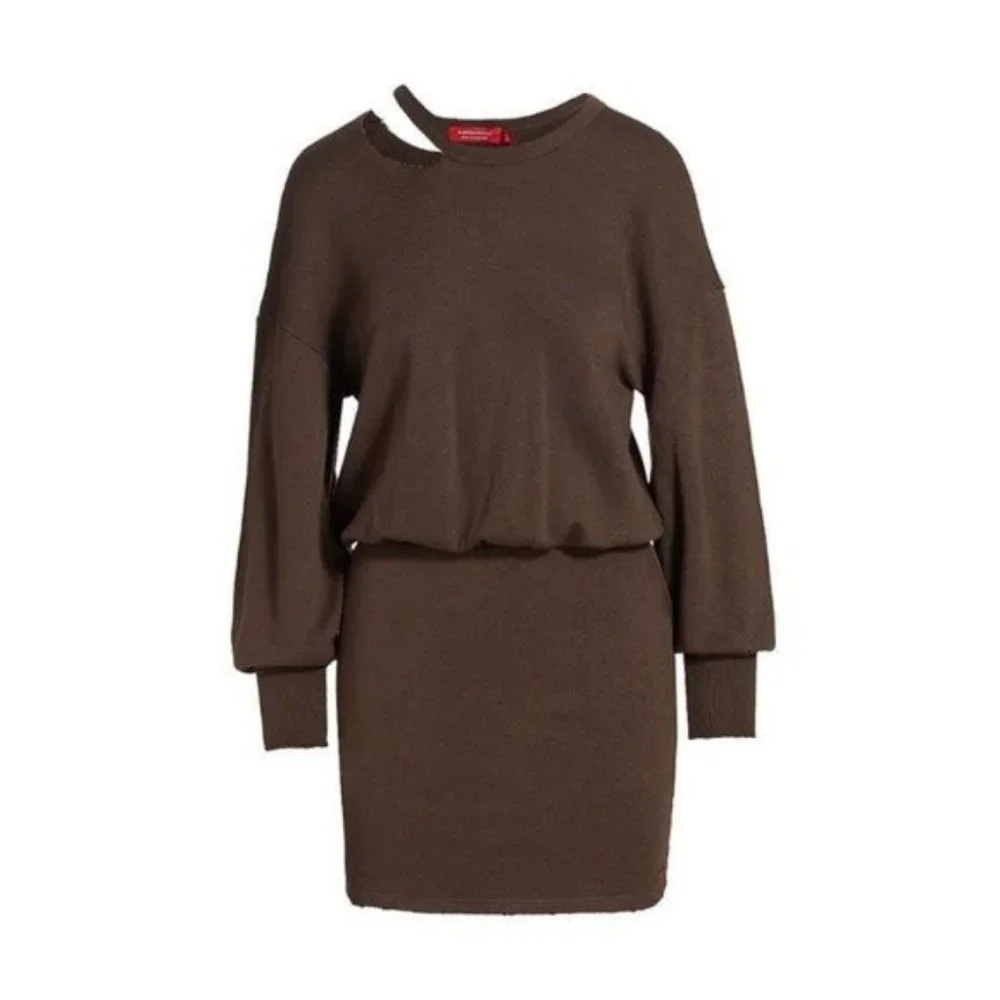 N:PHILANTHROPY Alexandria Sweatshirt Dress in Chocolate NWT Medium - Picture 6 of 10